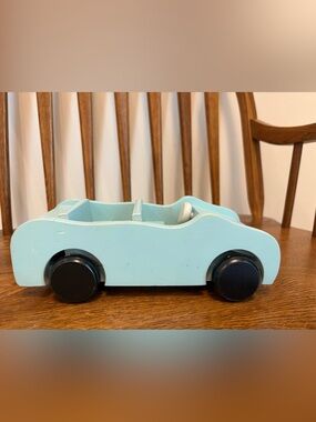 Once Upon A TreeHouse Wooden Convertible Toy Car Blue Made In USA 2014